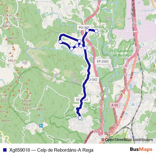 Xg859018 bus Line Map