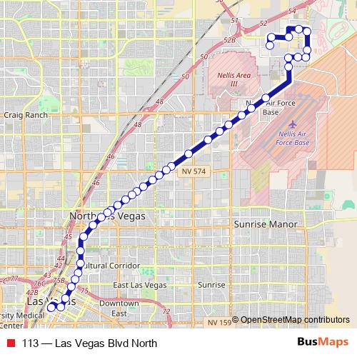 113 bus Line Map