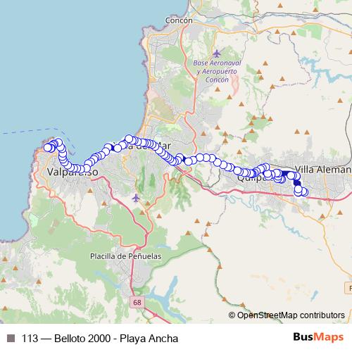 113 bus Line Map