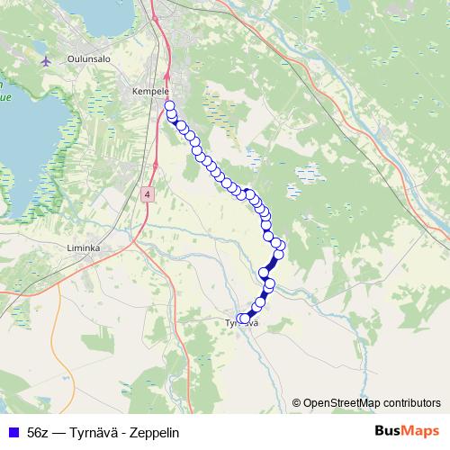 56z bus Line Map