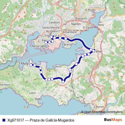 Xg871017 bus Line Map