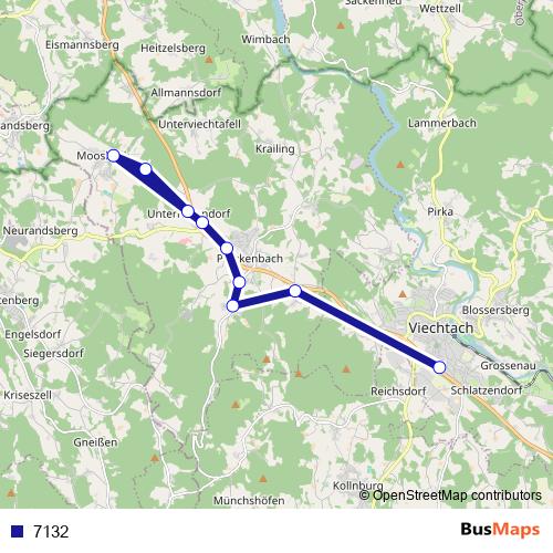 7132 bus Line Map