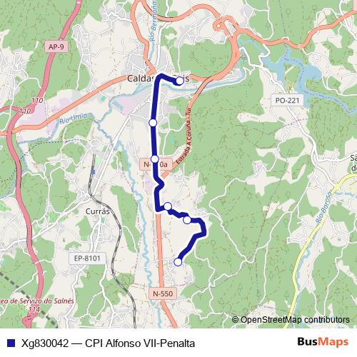 Xg830042 bus Line Map