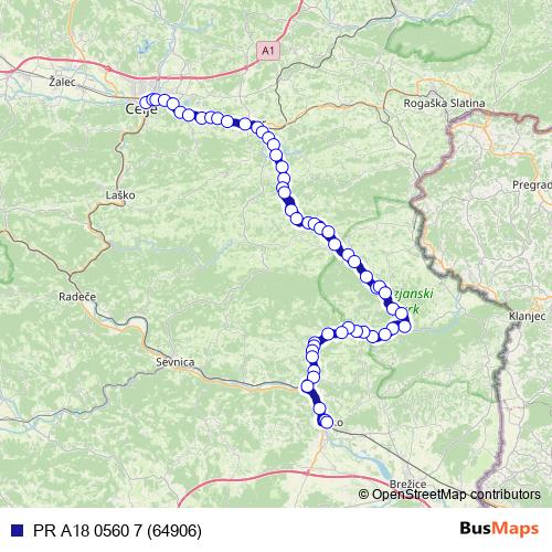 PR A18 0560 7 (64906) bus Line Map