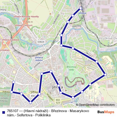 765107 trolleybus Line Map