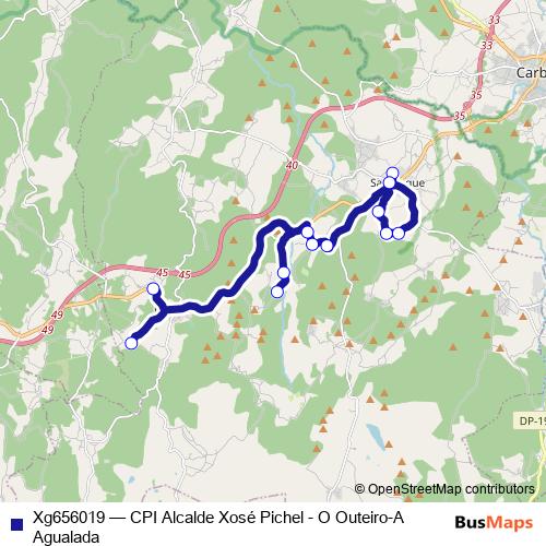 Xg656019 bus Line Map