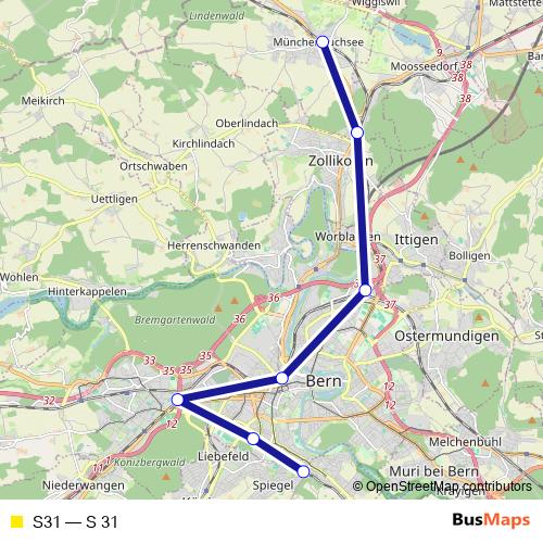 S31 rail Line Map