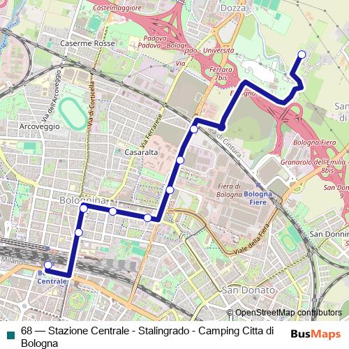 68 bus Line Map