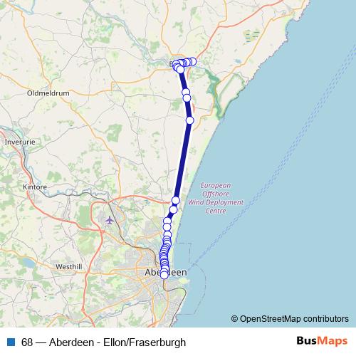 68 bus Line Map