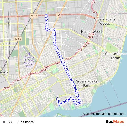 68 bus Line Map