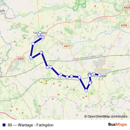 68 bus Line Map