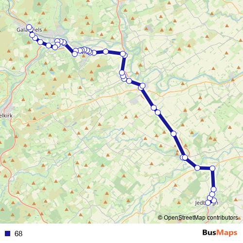 68 bus Line Map