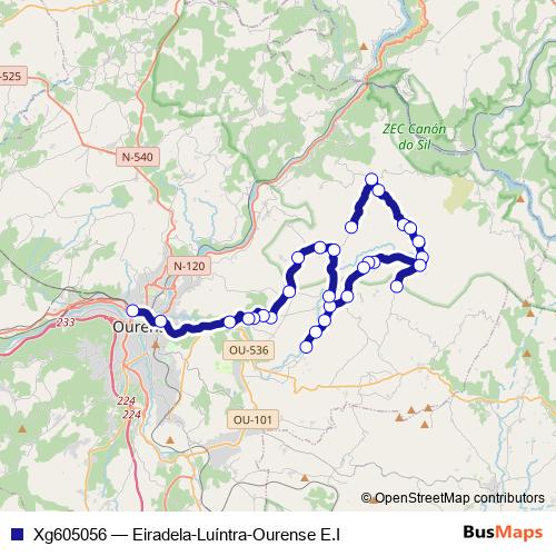 Xg605056 bus Line Map