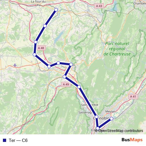 Ter rail Line Map