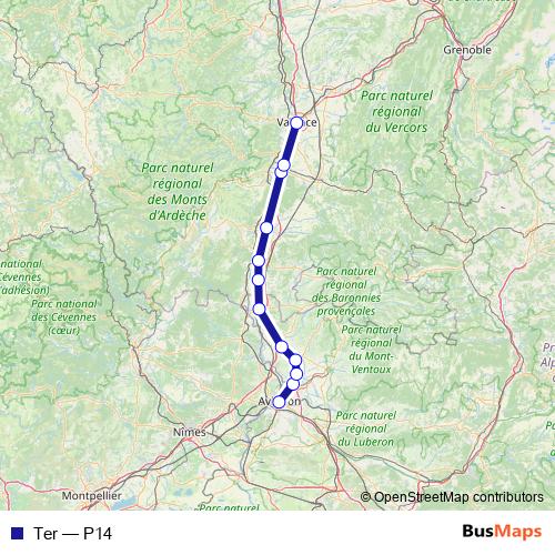Ter rail Line Map