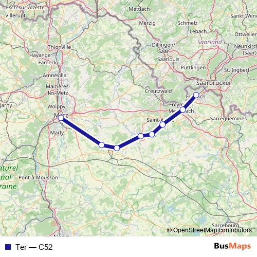 Ter rail Line Map