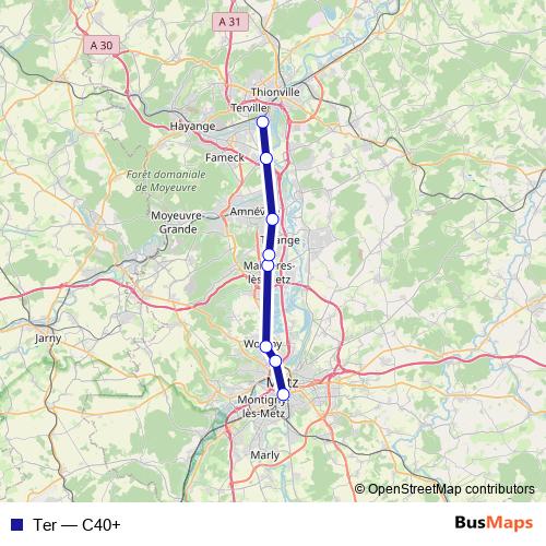 Ter rail Line Map
