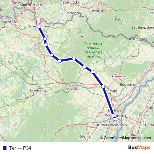 Ter rail Line Map