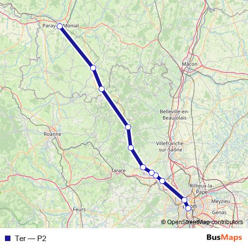 Ter rail Line Map