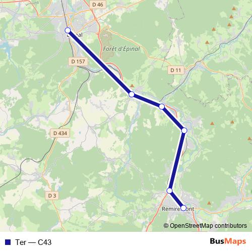 Ter rail Line Map