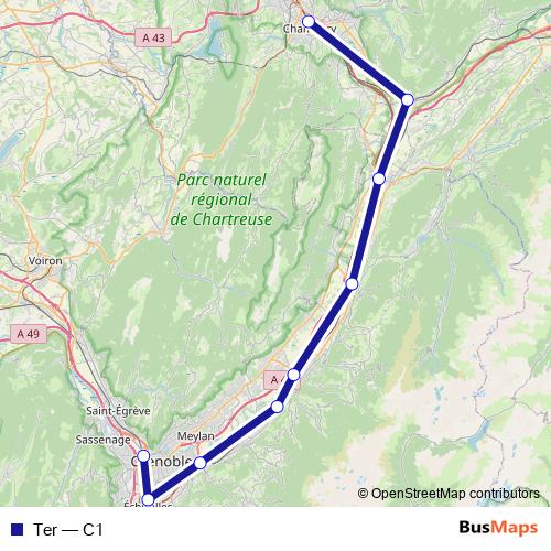 Ter rail Line Map