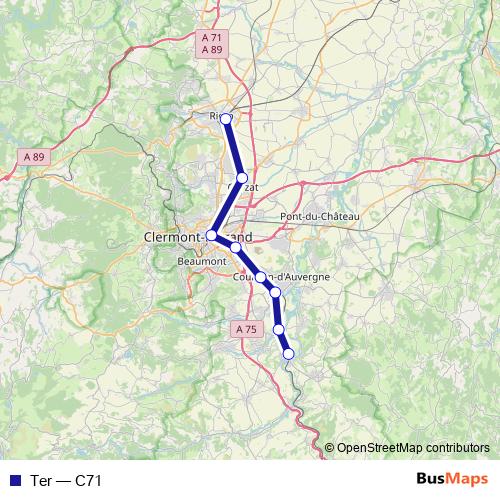 Ter rail Line Map