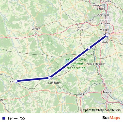Ter rail Line Map