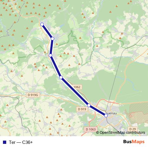 Ter rail Line Map