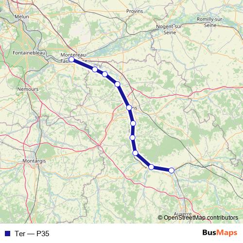 Ter rail Line Map
