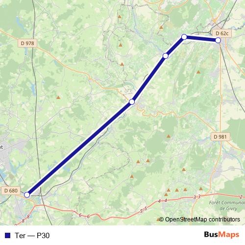 Ter rail Line Map