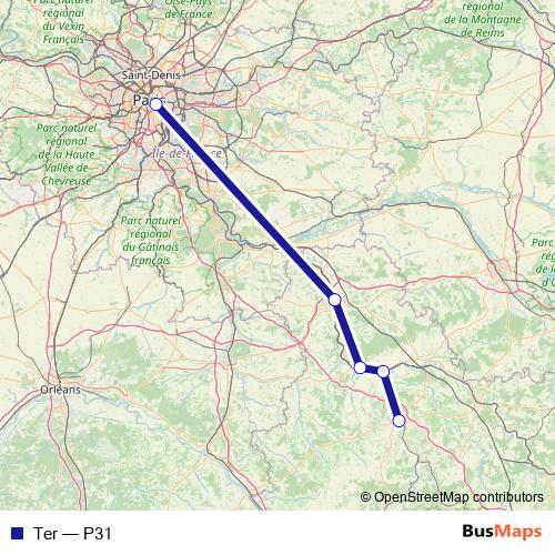 Ter rail Line Map