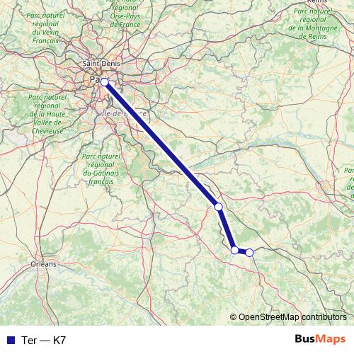 Ter rail Line Map
