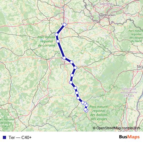 Ter rail Line Map