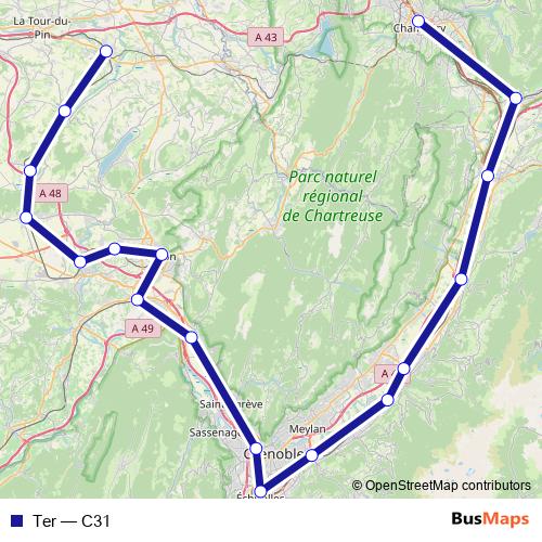 Ter rail Line Map