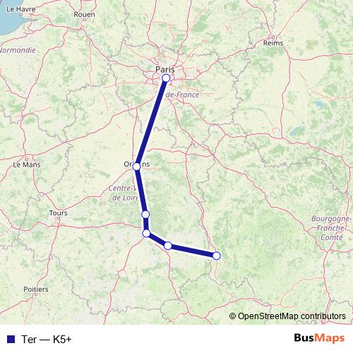 Ter rail Line Map