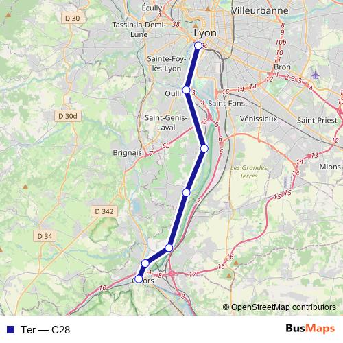 Ter rail Line Map