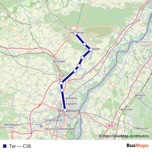 Ter rail Line Map