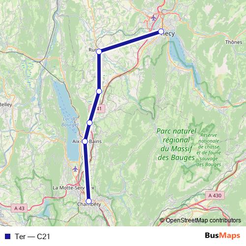 Ter rail Line Map