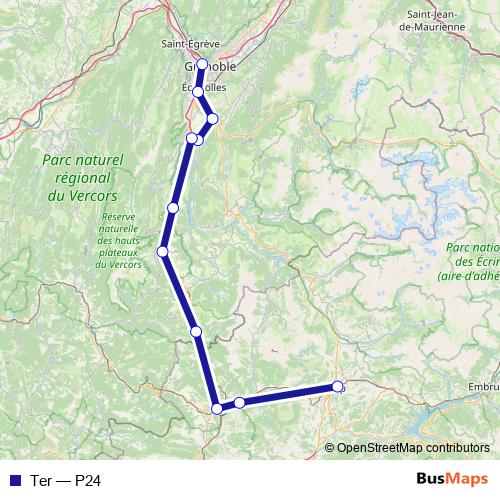 Ter rail Line Map