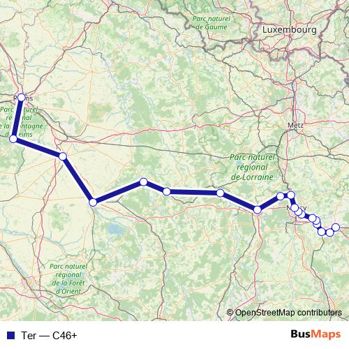 Ter rail Line Map