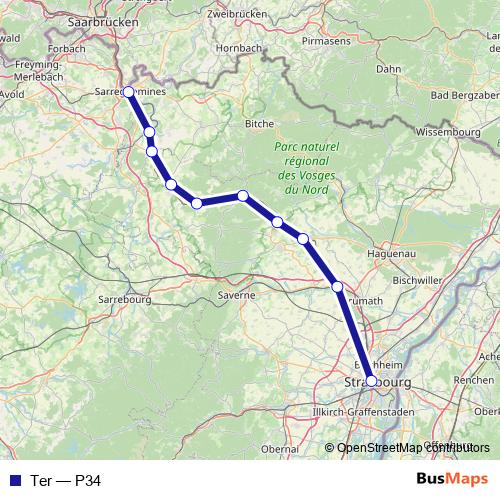 Ter rail Line Map
