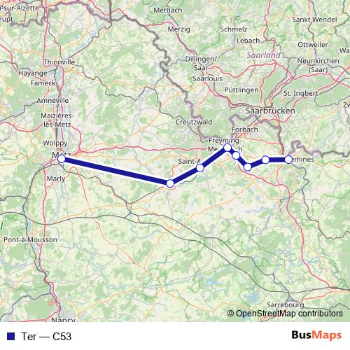 Ter rail Line Map