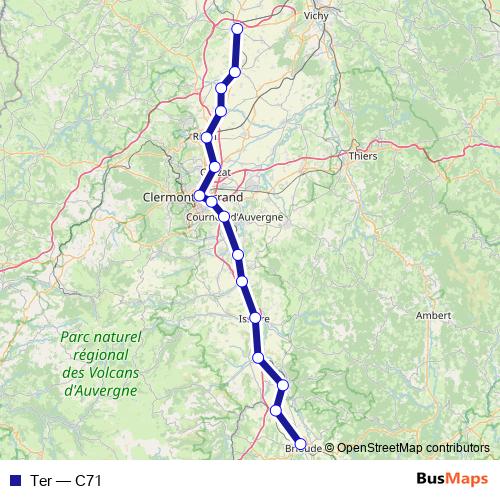 Ter rail Line Map