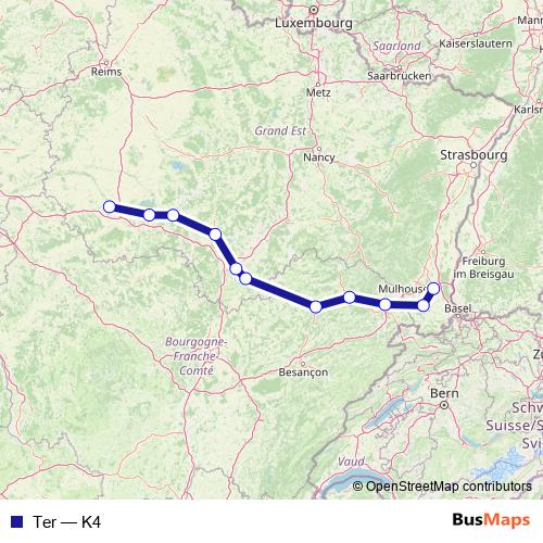 Ter rail Line Map