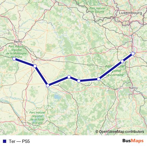 Ter rail Line Map