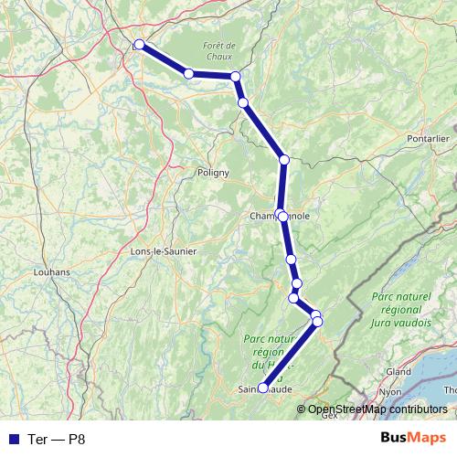Ter rail Line Map