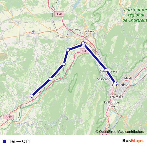 Ter rail Line Map