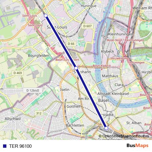 TER 96100 rail Line Map