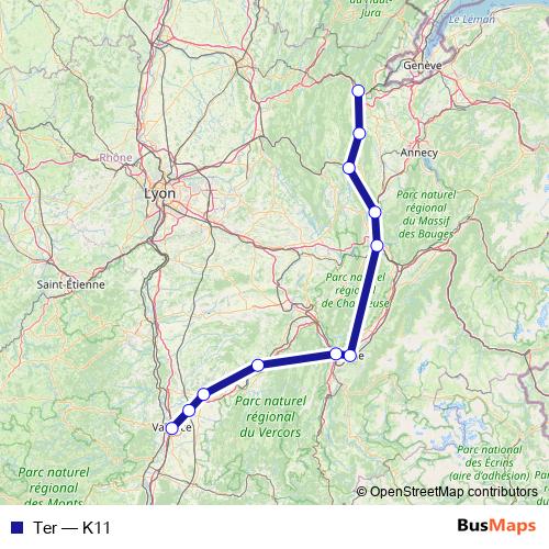 Ter rail Line Map