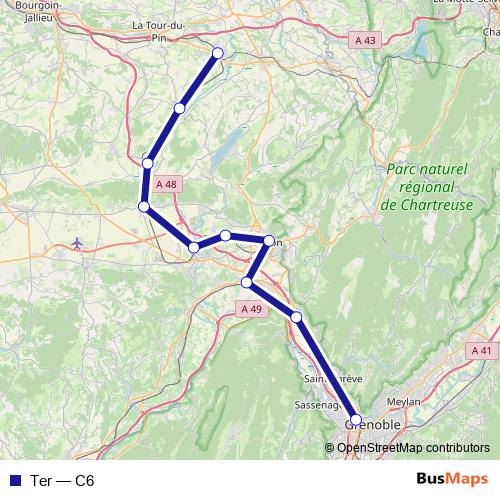 Ter rail Line Map